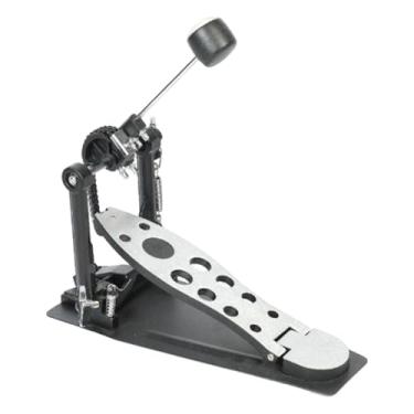 Imagem de simhoa Pedal de bumbo de corrente dupla, cabeça universal, forte, estável, bumbo único para iniciantes, bateria de jazz, prática