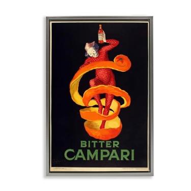 Imagem de Stupell Industries Design de arte de parede em tela flutuante cinza da Bitter Campari Advertisement por Marcus Jules, 78 x 53 cm