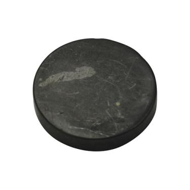 Imagem de Shungite World Adesivo autêntico Shungite não polido 50 mm / 1,96" placa de proteção de pedra de energia de cura genuína para capa de celular tablet laptop computador protetor de pedra preciosa nobre
