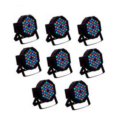 Imagem de Canhão Refletor Led 36 Rgb Bivolt Dmx Digital Slim - 8 Und