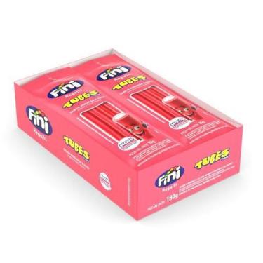 Imagem de Bala Tubes Morango Com 12 unidades - Fini, 1 unidade, Morango