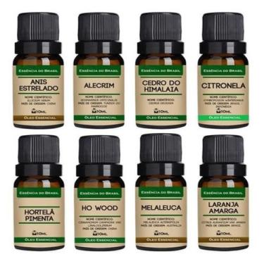 Imagem de Kit Óleos Essenciais - Anis, Alecrim, Cedro, Citronela - Essencia Bras