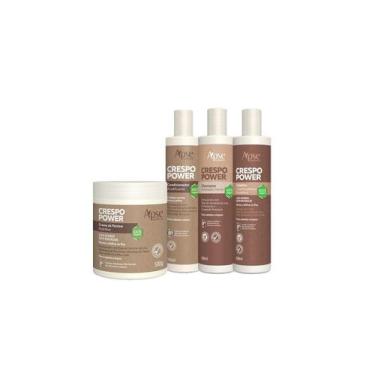 Imagem de Kit Crespo Power Shampoo Condicionador Crm Pentear Gelatina - Apse