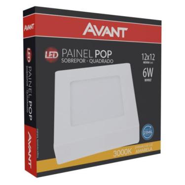 Imagem de Painel Plafon Led 6w Sobrepor Quadrado Avant 3000k 110v/220v