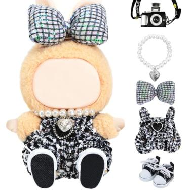 Imagem de 5 Piece Cute Doll Clothes for Design Outfits Blind Mystery Box Accessories Mini La Boo-Boo Big Into Energy Monster Labooboo Birthday Party Decoration Mini Pink Glasses Balloon Charm Figure