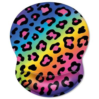 Imagem de ITNRSIIET Mouse pad ergonômico com descanso de pulso em gel confortável, base de poliuretano antiderrapante, superfície texturizada lisa, reduz a fadiga das mãos e a dor no pulso, 21 x 19 cm para