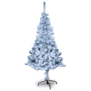 Imagem de Árvore de Natal Nevada 1,50m de Altura, Galhos, Base Resistente, Fácil Montagem, Decoração Natalina, Casa Sala, C/Suporte (Árvore de Natal Nevada 1,5M)