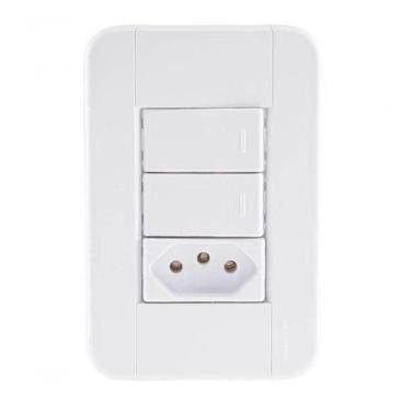 Imagem de Conjunto 4x2 2 Interruptores Paralelos 10 A 250 V 1 Tomada 2p+t 10 A 250 V Tramontina T...