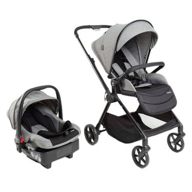 Imagem de Carrinho Com Bebe Conforto Magnific Travel System Trio Cinza Denim - Safety 1St