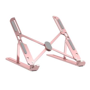 Imagem de MotiveTech Suporte para laptop de mesa, suporte para laptop, de mesa, ajustável, ergonômico, para computador, portátil para notebook, Rosa