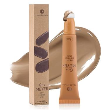 Imagem de Color Nymph Contorno de maquiagem líquida, bastão de maquiagem bronzeador líquido, fórmula hidratante, bronze para esculpir o rosto, textura fina, mistura natural de longa duração - bastão de contorno