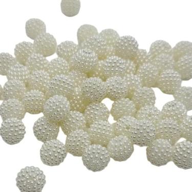 Imagem de Perola Craquelada Amora 10mm com furo 100 unidades Menor Preço - Comer