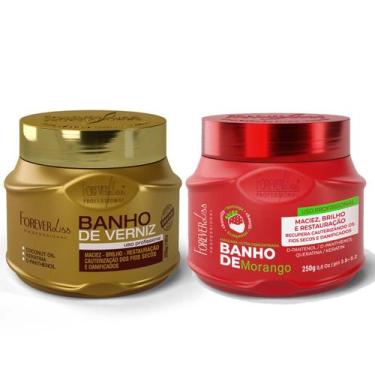 Imagem de Kit Masc. banho de verniz e de Morango Forever Liss 250g - Forever Lis
