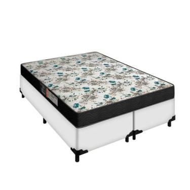Imagem de Conjunto Queen Colchão Veneza D33 24cm e Box Branco Portobel