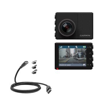 Imagem de BoxWave Cabo compatível com Garmin Dash Cam 65W - Cabo MagnetoSnap PD AllCharge (100W), carregamento magnético trançado USB Tipo-C Micro - Preto