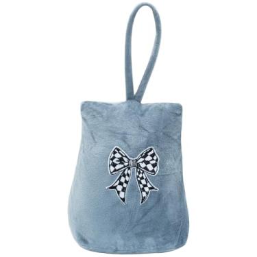 Imagem de CERAYOU Batente de porta ponderado decorativo, batente de porta trapézio resistente com alça, protetores de parede de batente de piso de porta de tecido macio, laço cinza escuro