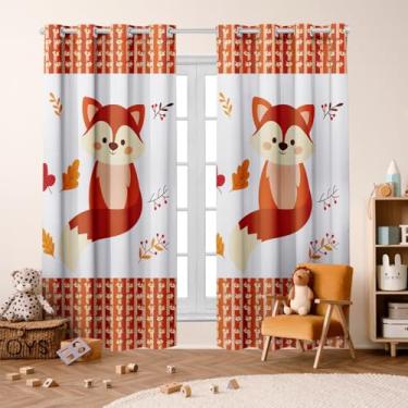 Imagem de Cortina Infantil Estampada, 3,00x2,20m, 2 Folhas, Poliéster, Decorativa para Quarto, Sala, Escola (RAPOSA)