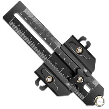 Imagem de Guia de gabarito de serra de mesa fina para fazer cortes repetitivos de tiras estreitas, serve para slot em forma de U de 1/10.2 cm x 3/10.2 cm, slot T de 0,6 cm x 9,5 cm, guia de rasgo fino rápido