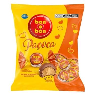 Imagem de Bombom Bon O Bon Paçoca Arcor Pacote 750g - 50 Bombons
