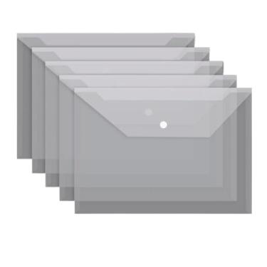 Imagem de Pastas Bolsa de arquivo com botão a4, papel teste estudante, transparente, armazenamento documentos, escritório, contrato dados, pasta, bolsa pressão(Branco)