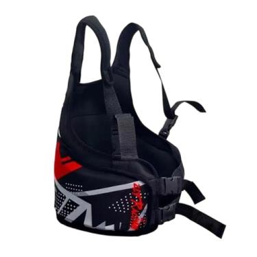 Imagem de QccHieUs Colete protetor de costela para kart infantil, protetor de peito leve e ajustável para kart infantil, Vermelho