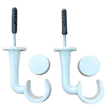 Imagem de Kit De Suporte Teto Pvc Varão Simples 28mm Ponteira Inclusa - Morena M