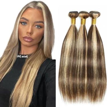 Imagem de Pacotes de cabelo Fridnae P4613 Highlight Blonde Straight 30cm-40cm