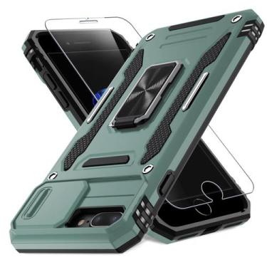 Imagem de Capa de telefone DEERLAMN para iPhone 7 Plus/8 Plus com capa de câmera