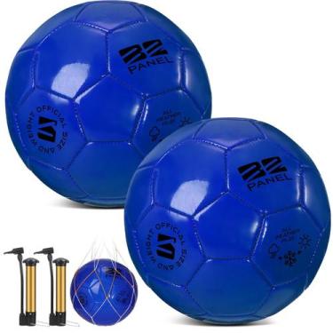 Imagem de Bolas de futebol Shappy Size 4, azul escuro, 20 cm, pacote com 2 unida