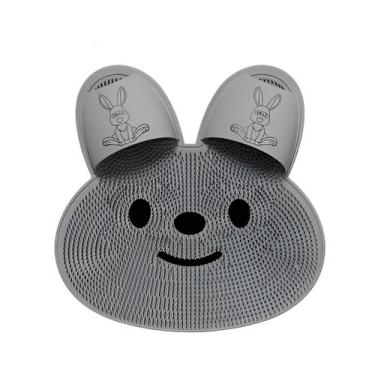 Imagem de Tapete de Banho Coelhinho Silicone Antiderrapante Prático - NoBrand