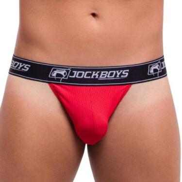 Imagem de Jockstrap Dry Fit de Poliamida Vermelha Jock Boys, 42