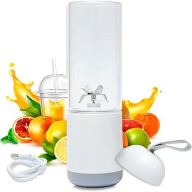 Imagem de Mini Liquidificador Portátil Usb 6 Lâminas Inox 330Ml - Shopmix
