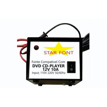 Imagem de Fonte DC 12V Para Transformador de Rádio, CD e DVD de Carro 110V ou 22