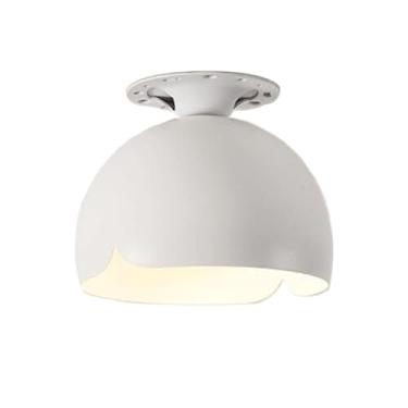 Imagem de Luminária de teto moderna e minimalista de metal, luminária de teto embutida em branco nórdico, estilo criativo de meados do século, lustre de corredor para entrada, quarto, varanda, escadas