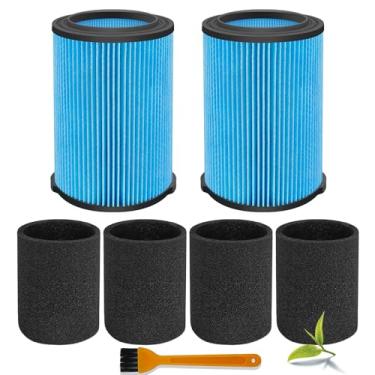 Imagem de LVJUSEN Filtro de substituição VF5000 para aspiradores Ridgid Shop 5-20 galões, filtro de poeira fino universal serve para filtro de vácuo rígido Wet Dry Vac/Husky Shop 6-9 galões com mangas de espuma