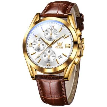 Imagem de Relógio OLEVS Waterproof Sport Analog Fashion Leather Band