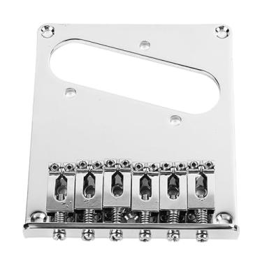 Imagem de Domary Ponte de Guitarra Elétrica, Captador de Bobina única, Substituição de Ponte Traseira para Guitarra Elétrica Telecaster Tl (Prata)