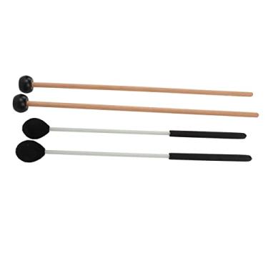 Imagem de RiToEasysports Conjunto de Martelo Marimba Cabeça de Fio Duro de Tamanho Médio + Bola de Borracha para Sino de Percussão - Adequado para Xilofone e Blocos de Madeira