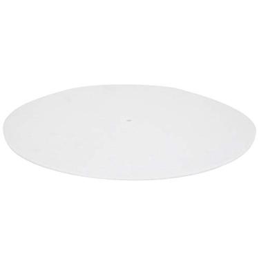 Imagem de RiToEasysports Almofada Fosca de Arquivo de áudio Antivibração, Placa Giratória para Gravadores, Material de lã Premium, Branco, 11,6 pol. de Diâmetro (Branco)