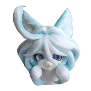 Imagem de Máscara de Cabeça de Animal Artesanal, Design Furina Genshin, para Halloween, Natal, Fantasia Cosplay