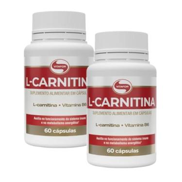 Imagem de Kit 2 L-Carnitina + Vitamina B6 Vitafor 60 Cápsulas