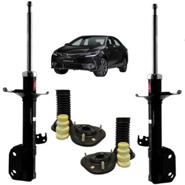 Imagem de Par Amortecedor Dianteiro Kayaba + Kit Batente 1Linha Corolla 2015 A 2
