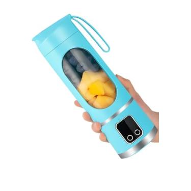 Imagem de Mini Liquidificador Portátil Blender Personal com 8 Lâminas Recarregável - Shakeira Elétrica para Viagens, Academia e Liquidificador Pequeno(azul)