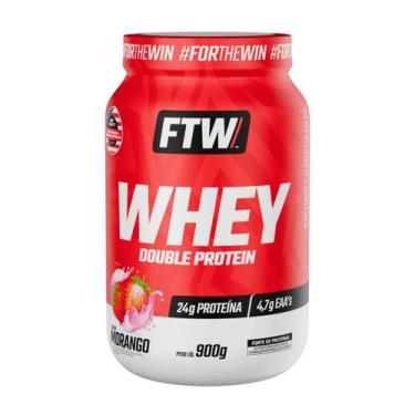 Imagem de 100% Whey Double Protein Pote 900g Sabor Morango - FTW - FITOWAY LABOR