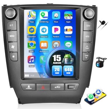 Imagem de Estéreo automotivo 2G + 64G Android 15 para Lexus IS350 IS250 2006-2012 com carplay sem fio Android Auto, tela sensível ao toque HD de 9,7 polegadas, rádio veicular com GPS/WiFi, Bluetooth, rádio FM