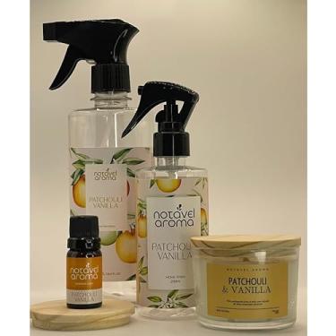 Imagem de Kit Aromatizador Agua Perfumada Home Spray Essencia e Vela Aromatica 100g (PATCHOULI VANILLA)