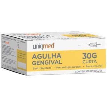 Imagem de 100 Agulha Gengival Seringa Carpule Curta 30g 0,30mmx25mm