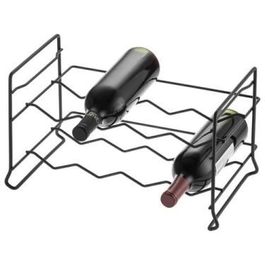 Imagem de Adega empilhável merlot 8 garrafas preto fosco - schmitt