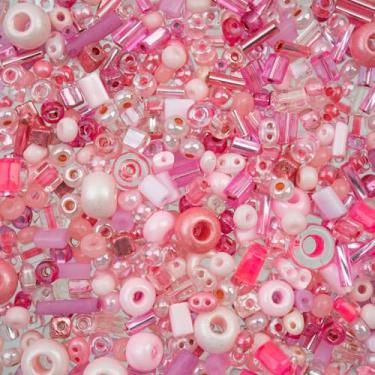 Imagem de 50 g John Bead Bead Bar Sortido Rosa Mix Contas de Semente de Vidro Tcheco para Artesanato Faça Você Mesmo Joias Amizade Pulseira Colar Brincos Fofo Fabrico