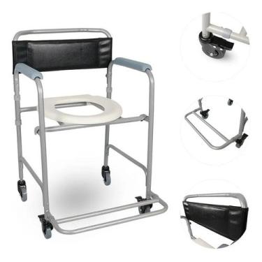 Imagem de Cadeira Para Banho Higienização Dobrável Até 100kg D30 Dellamed
